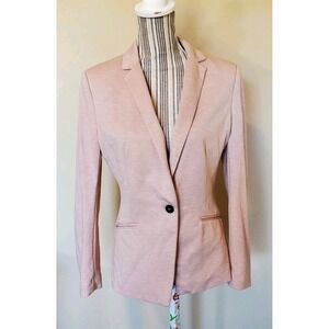 H&M Women's Jacket Rose Pink Career Casual Sz 10* Fit Like Small* Lined EUC